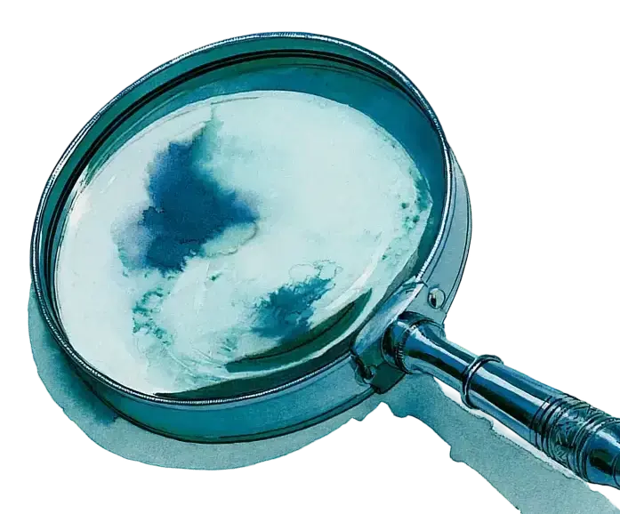 Watercolor magnifying glass
